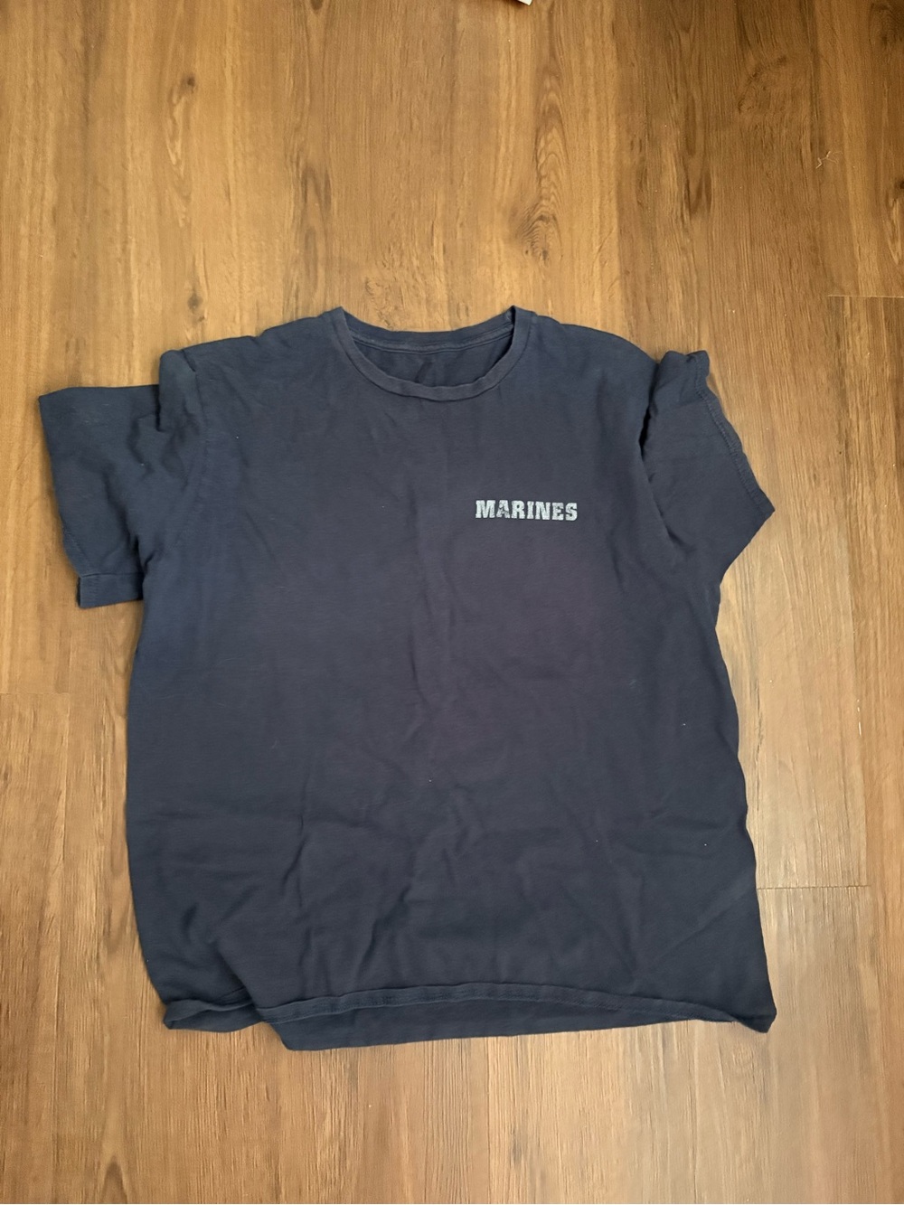 Marines Short Sleeve Crew Neck T-Shirt in Navy